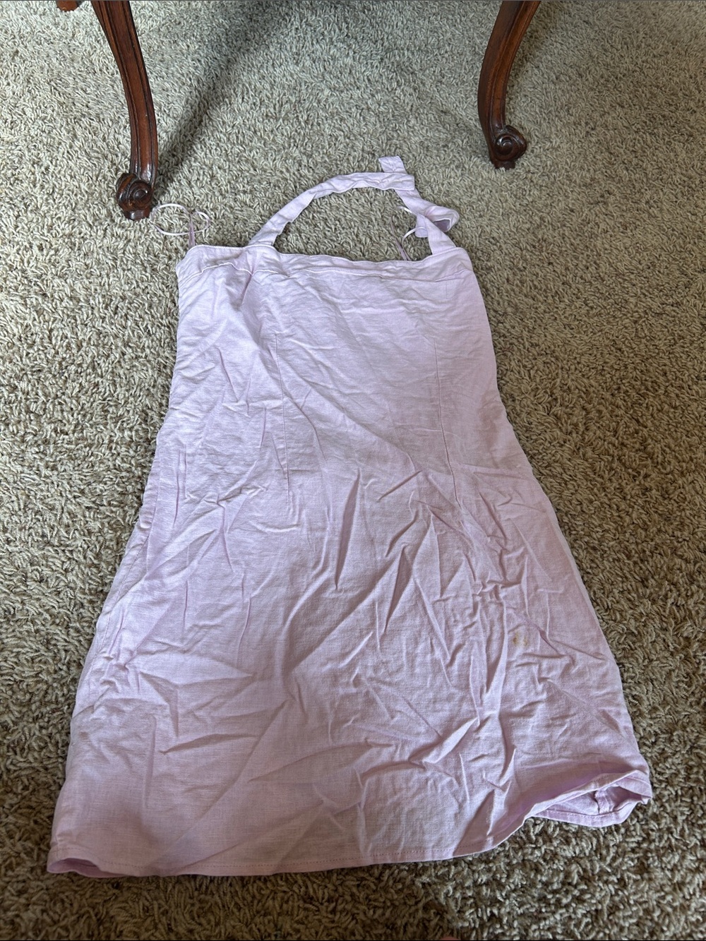 Women’s Light Pink Halter One-Piece Dress